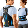 WHCOOL Posture Corrector for Women&Men, 6 Full Back Support Brace Rods,Improving Hunchback Posture, Upper and Lower Back, Neck Pain Relief,Black