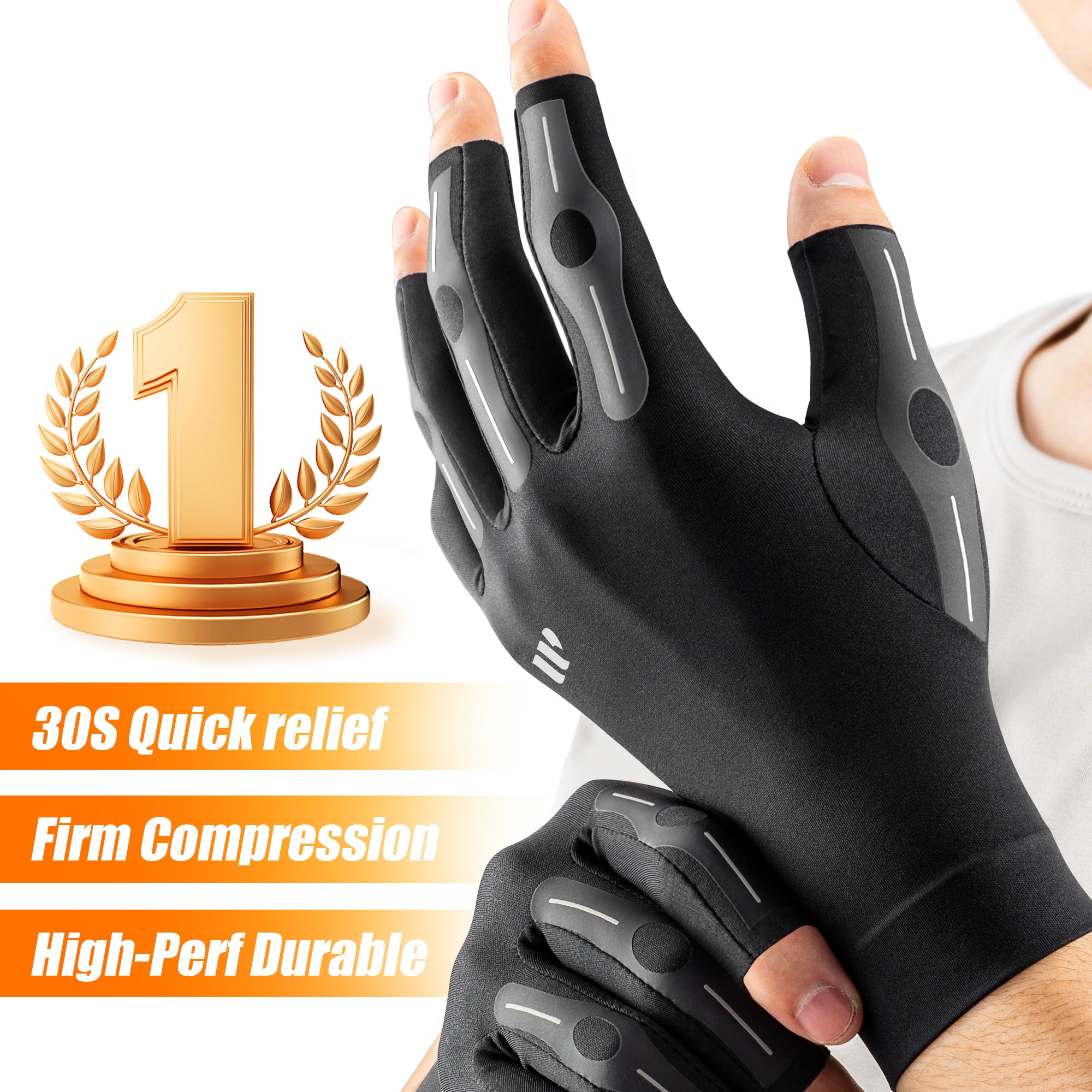 Whcool Compression Gloves for Hand and Joint Pain Relief,Arthritis Gloves for Men & Women,Reduce Hand Swelling and Stiffness,1 Pair