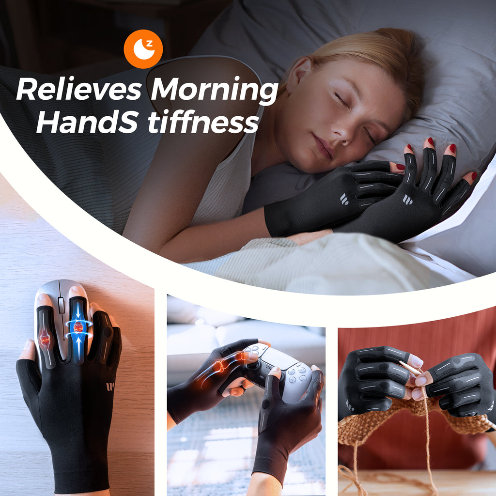 Whcool Compression Gloves for Hand and Joint Pain Relief,Arthritis Gloves for Men & Women,Reduce Hand Swelling and Stiffness,1 Pair