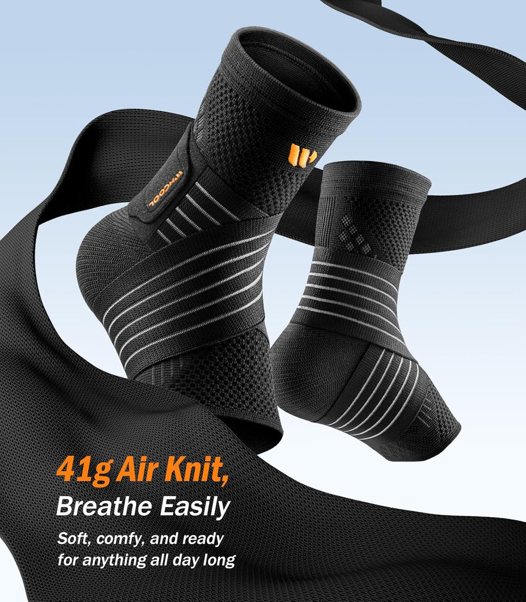 WHCOOL 3D-Mesh Adjustable Ankle Joint Support Brace – Lightweight Joint Stability for Active Motion