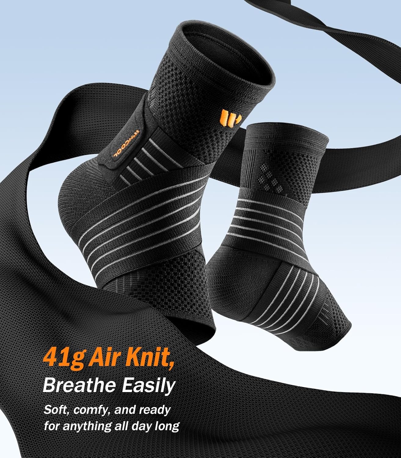 WHCOOL 3D-Mesh Adjustable Ankle Joint Support Brace – Lightweight Joint Stability for Active Motion
