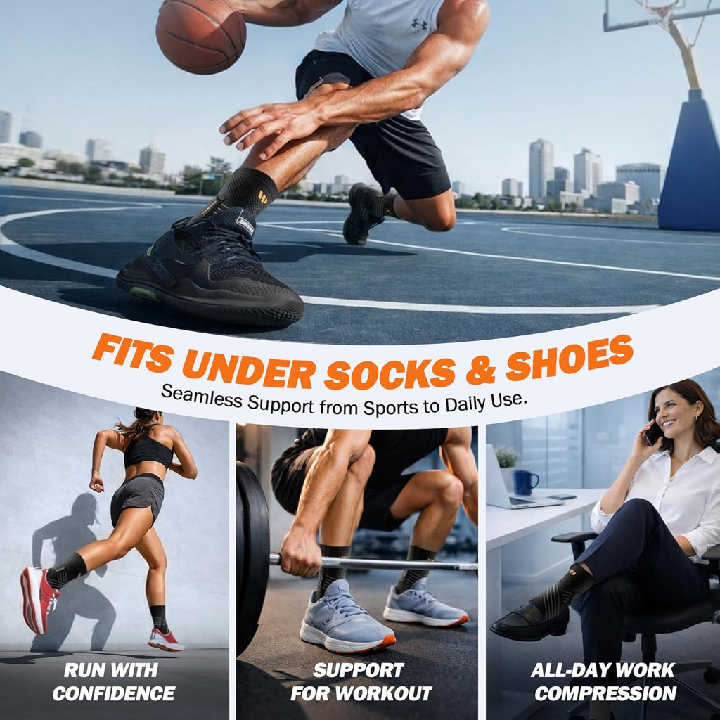 WHCOOL 3D-Mesh Adjustable Ankle Joint Support Brace – Lightweight Joint Stability for Active Motion
