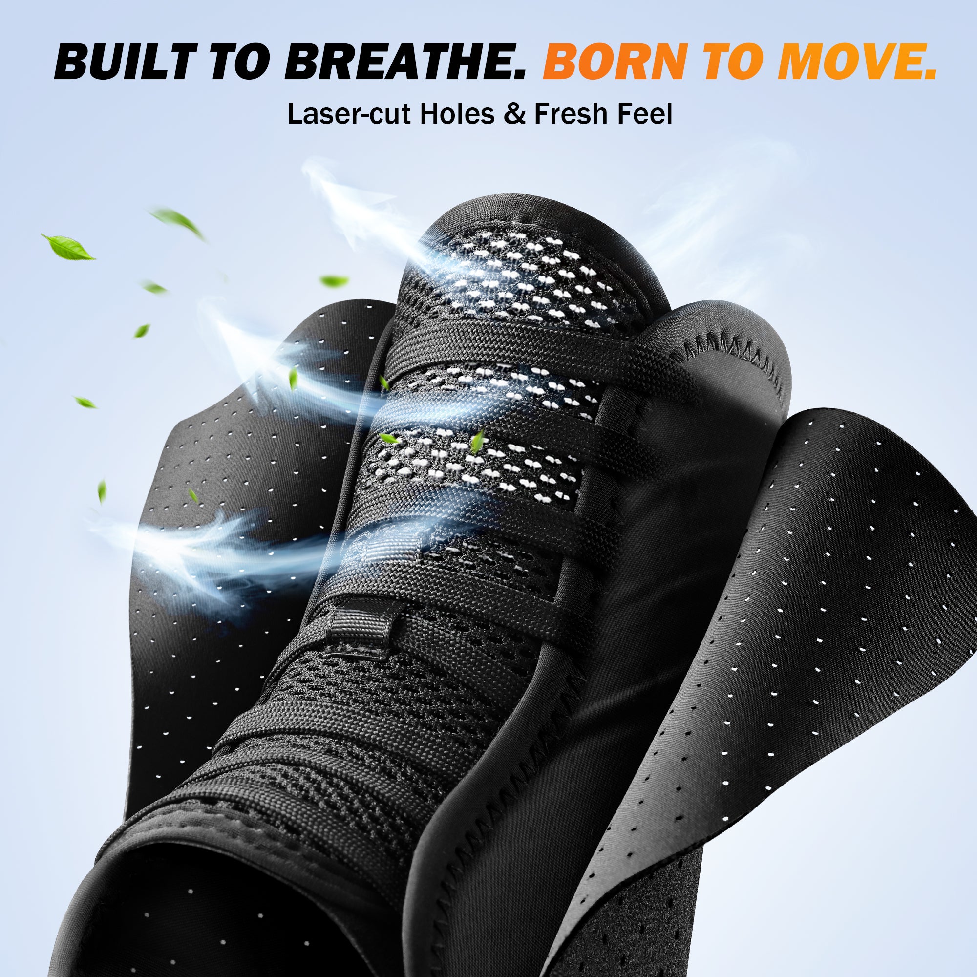Whcool Stabilizing Ankle Brace, Breathable Compression Wrap for Sports, Running & Gym, Unisex Guard，Single